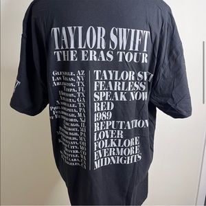 Taylor Swift ✨new✨ Limited Edition The Eras Tour US Dates Black Tee T-Shirt